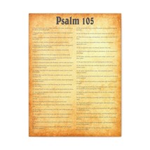  Psalm 105 Chapter Gold Bible Canvas Christian Wall Art Ready to - £59.41 GBP+