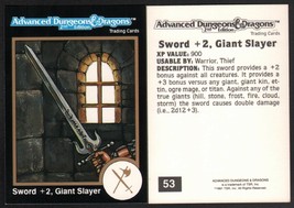 1991 TSR AD&amp;D Gold Dungeons &amp; Dragons RPG Fantasy Art Card #53 ~ +2 Magic Sword - £5.53 GBP