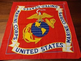 Vintage United States Marine Corps Bandana Scarf 22 x 22 RN 14193 USA Wamcraft - £13.15 GBP