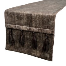 Kayla Brown - Brown Suede Decorative Table Runner - £48.43 GBP+