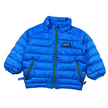 Patagonia Baby Down Sweater Jacket 6 Months Jacket Puffer Blue Green Winter Warm - £28.03 GBP