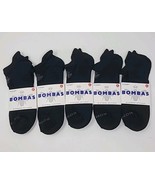 BOMBAS Men's Black Lot of 5 Low Ankle Socks Size XL Arch Support - $24.74