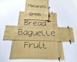 Reusable Produce Storage Bags, Linen Grocery Embroidered Drawstring Bags - $25.28+