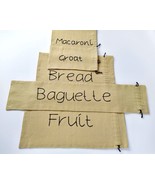 Reusable Produce Storage Bags, Linen Grocery Embroidered Drawstring Bags - $25.28+