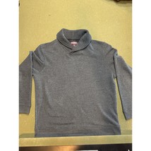 Johnston &amp; Murphy Mens Sweater Dark Gray Shawl Collared Preppy Size Large - $29.95