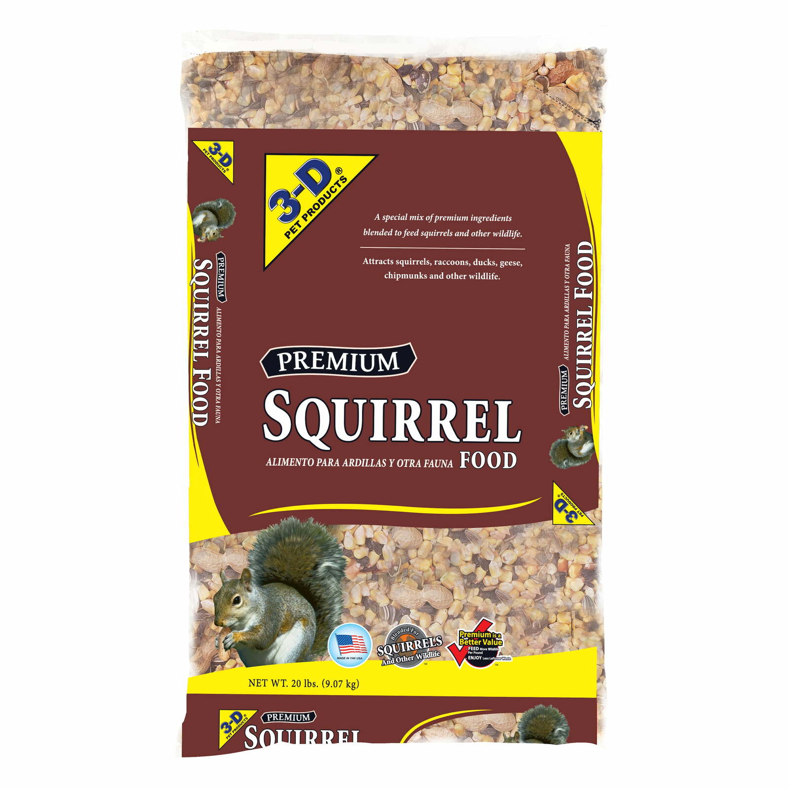 3-D Pet Products Premium Squirrel and Wildlife Food, 10 lb. Dry, 1 Pack - $17.57