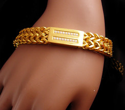 Stunning CZ  ID bracelet / 8 1/2&quot; long - women or  mens Birthday / Gift for her  - £58.73 GBP