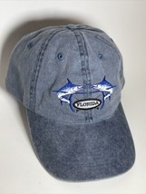 Florida Swordfish Hat Fishing Boating Logo Twill Sports Beach Cap - £6.96 GBP