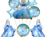 9Pcs Cinderella Balloons For Kids Birthday Baby Shower Princess Theme Pa... - $21.99
