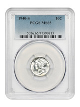 1940-S 10C PCGS MS65 - $50.93