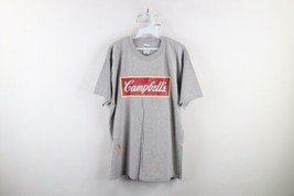 Vintage 90s Mens Large Distressed Spell Out Campbells Soup Short Sleeve T-Shirt - £27.02 GBP