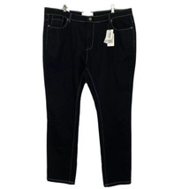 Free Planet Men&#39;s size 44 x 32 Stretch Denim Straight Leg Jeans Black NEW - $37.79