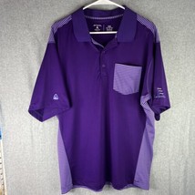 Antigua Men’s Golf Shirt XXL Purple Lochen Heath - $25.21