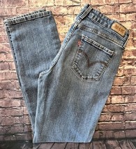 Levi&#39;s Jeans Womens 10M Mid-Rise Skinny Leg Medium Wash Blue Denim EUC - £19.78 GBP