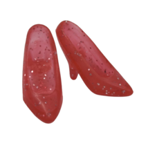 VINTAGE 1990's MATTEL BARBIE GLITTER RED CLOSED TOE HIGH HEEL HEELS PUMP... - $7.60