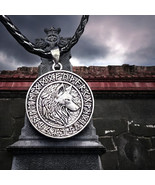 Norse Wolf Pendant Necklace with Runes - Symbol of Strength and Protection - €19,73 EUR