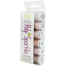 Sulky 30wt Poly Sparkle Thread 6/Pkg-Pink Pastel Assortment - £42.26 GBP