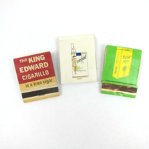3 Vintage Matchbooks King Edward Cigarillo Chesterfield &amp; Twist Lemon Cigarettes - £11.98 GBP