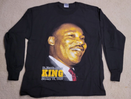Vintage Martin Luther King Jr. Rap Tee Long Sleeve SZ XL Black Double Si... - £91.80 GBP