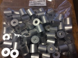 1/4 aluminum Cable Stops / Tips (LOT OF 10) NEW NEW SALE - £8.67 GBP
