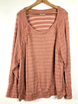 Maurices Size 4X Sweater Knit Top Romantic Rose Blush Pink Comfy Pullove... - $46.44