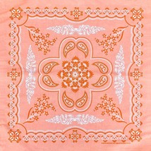 Carolina Creative Bandanna (Coral) Floral Paisley 27&quot; x 27&quot; - £6.43 GBP