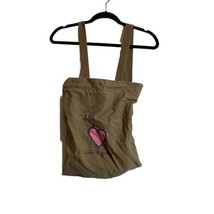 Life Is Good Pink Heart on Brown Cinch Sack Backpack w Zipper 17”x 11”- Adorable - $12.97