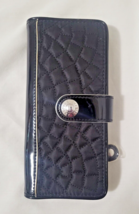 Vera Bradley Black Quilted and Patent Leather Bifold Wallet Clutch NWOT - £19.60 GBP