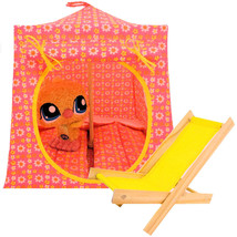 Pink Toy Pop Up Doll, Stuffed Animal Tent, 2 Sleeping Bags, Daisy Print Fabric - £19.94 GBP