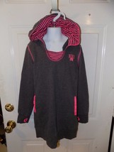 Nike Lightweight Hooded Sweatshirt Gray/Pink Size M Girl&#39;s EUC HTF - £15.17 GBP