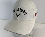 Callaway V Golf Hat Cap White Hook &amp; Loop Adjustable 100% Polyester - £7.11 GBP