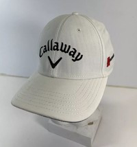 Callaway V Golf Hat Cap White Hook &amp; Loop Adjustable 100% Polyester - £7.00 GBP