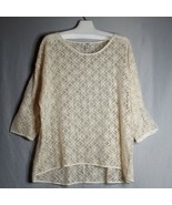 Cato Women&#39;s Cover-Up Top Half Sleeve Crochet Beige  Size 18/20W - $18.81