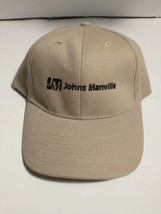  John&#39;s Manville Cintas Khaki Snapback Ball Cap Hat Adjustable Great Con... - $9.95