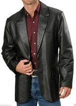 Chaqueta Blazer de piel de cordero suave y auténtica para hombre, abrigo... - £80.01 GBP+