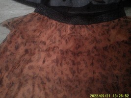 1 girl&#39;s Tutu Halloween  Skirt  sz  5 euc black   &amp; orange - £6.60 GBP