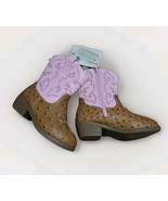 Cowboy Boots For Toddler Girls Size 11 or 12 Ostrich Detailing with Zipper PAWZ - $26.99