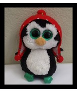 Ty Beanie Boos Freeze the Penguin Big Green Glitter Eyes 6&quot; NO TAG - $10.98 CAD