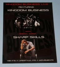 Kingdom Business Concert Promo Card Vintage 2011 - $19.99