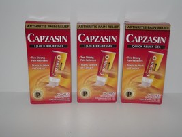 3 Boxes Capzasin Arthritis Pain Relief Quick Relief Gel 1.5 Oz. 6/2026 N... - $34.64