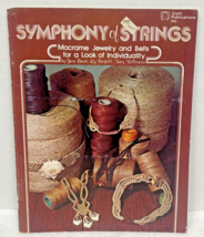 Vintage 1976 Crafting Booklet Symphony of Strings Macrame Jewelry Belts - $9.41