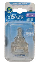 Dr. Brown&#39;s Natural Flow 2-Pack Level Four Silicone Nipples - White One size New - $9.89