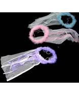 3 GIRLS BEADED HALO feathered beaded strand halos 714 novelty feather he... - $12.97 CAD