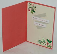 Hallmark XZH 623 1 Foliage Pink Red Berries Christmas Card Package 4 image 3