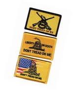 Bundle of 3pc Don&#39;t Tread On Me Gadsden Liberty Tactical Milspec Hook Patch - £10.31 GBP