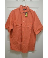 Roundtree &amp; Yorke Mens Button Down Casual Shirt Sz L Color Orange NWT  - $23.09 CAD