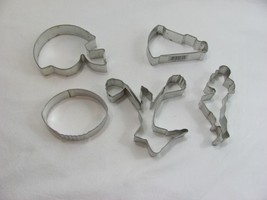 5 Cheerleading Cookie Cutters Cheerleader Football Helmet Megaphone Supe... - £10.02 GBP