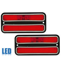 68-72 Chevy GMC Truck Rear Back Side LED Red Marker Light Lamp w/ Trim &amp; Gasket - £49.37 GBP