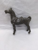 Vintage 1960s Gray Plastic Horse With Saddle Toy Figure 3* - $17.81