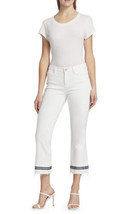 L&#39;agence Jada Cropped Tape Jeans Pants White Slim Sizes 24, 25 New! - £23.94 GBP
